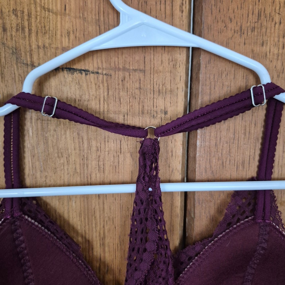 Daisy Fuentes Plum Purple Lace Racerback Baby Doll Camisole Top Size Medium - Picture 9 of 11